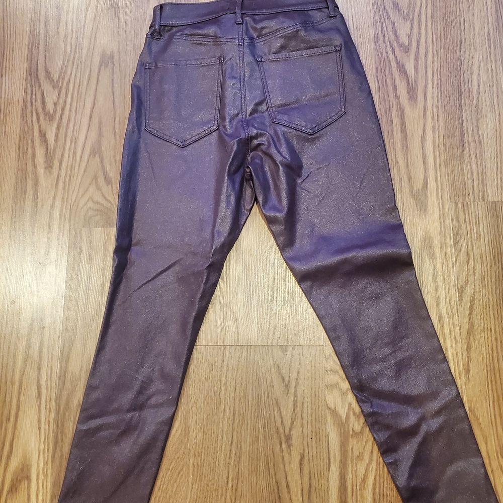 Express Shimmering Purple Cropped Pants